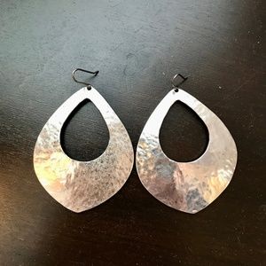 Fossil Silver Metal Petal Earrings